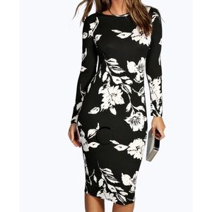 Long sleeve midi dress